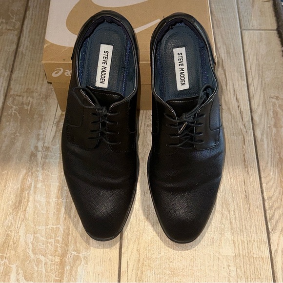 Steve Madden Men's Shay Derby Black Dress Shoes size 10.5 - Picture 2 of 6